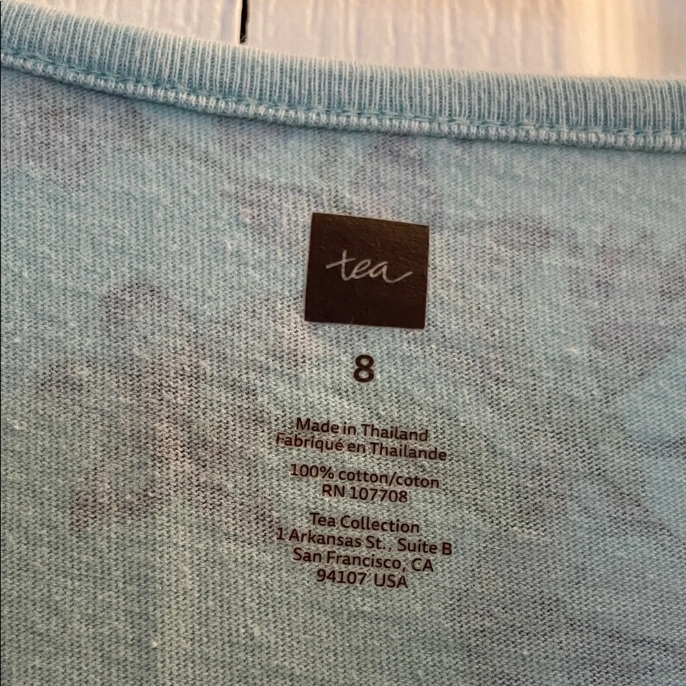 Tea Collection Floral Kids Dress in Light Blue